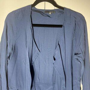Matty M Women Cardigan Casual Blue MEDIUM